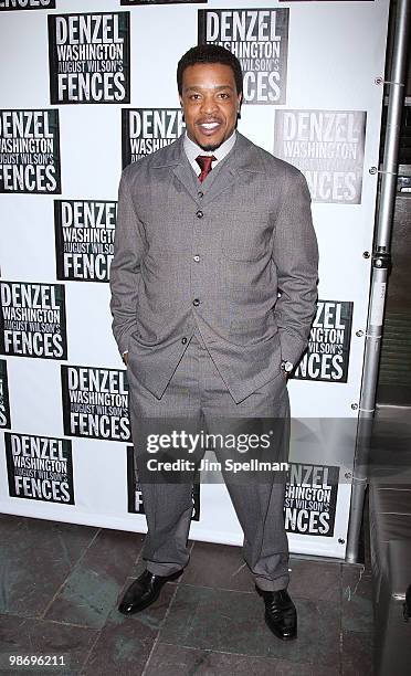 Actor Russell Hornsby attends the opening night of "Fences" on Broadway after party at on April 26, 2010 in New York City.