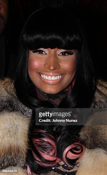 Recording artist Nicki Minaj attends Robin Thicke's "Sex Therapy" album release party at Butter on December 14, 2009 in New York City.