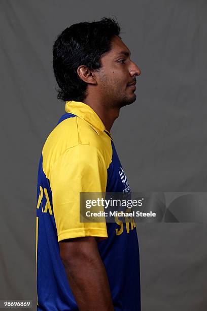 Kumar Sangakkara captain of the Sri Lanka T20 ICC World Cup squad on April 26, 2010 in Bridgetown, Barbados.