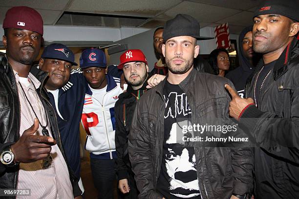 Green Lantern , DJ Drama and DJ Clue attend DJ Prostyle's Birthday Bash at B.B. Kings on April 26, 2010 in New York City.