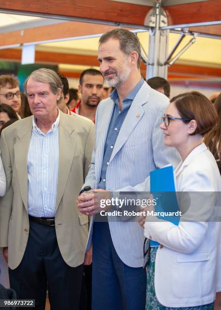 King Felipe VI of Spain attends the Rescatadores de Talento conference at the Hotel Camiral on June 29, 2018 in Girona, Spain.