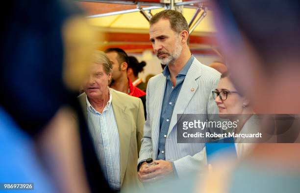 King Felipe VI of Spain attends the Rescatadores de Talento conference at the Hotel Camiral on June 29, 2018 in Girona, Spain.