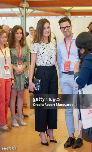 Queen Letizia of Spain attends the Rescatadores de Talento conference at the Hotel Camiral on June 29, 2018 in Girona, Spain.