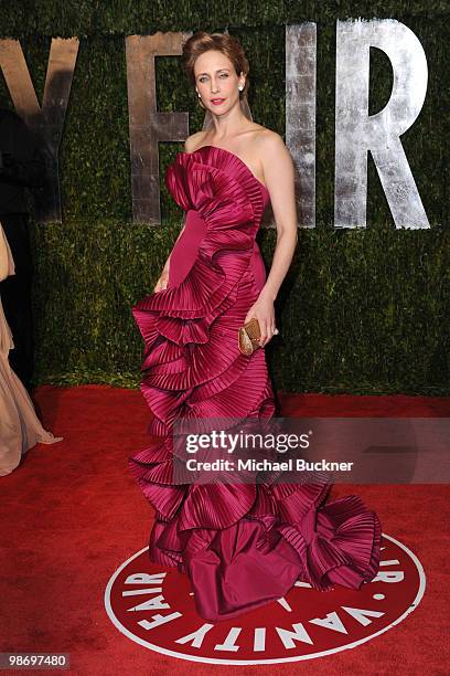 Actress Vera Farmiga arrives at the 2010 Vanity Fair Oscar Party hosted by Graydon Carter held at Sunset Tower on March 7, 2010 in West Hollywood,...