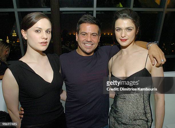 Anna Paquin, Narciso Rodriguez and Rachel Weisz