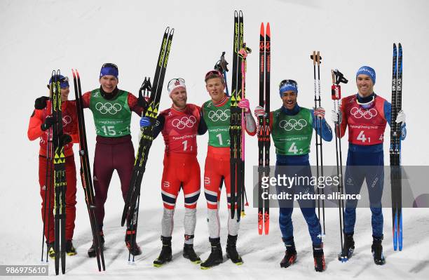 Denis Spitsov , Alexander Bolshunov from the team "Olympic Athletes from Russia", Johnsrud Sundby and Johannes Hoesflot Klaebo from Norway and...