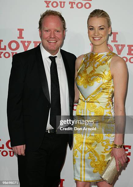 Peter Helliar and Yvonne Strahovski attend the premiere of "I Love You Too" at Event Cinemas George Street on April 27, 2010 in Sydney, Australia.