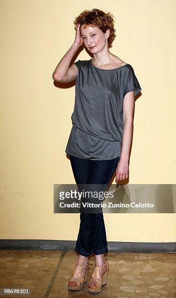 Actress Alba Rohrwacher attends 'Cosa Voglio Di Piu' photocall held at Cinema Anteo on April 27, 2010 in Milan, Italy.