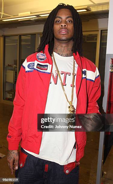 Waka Flocka Flame visits the Blac Label/Antik Denim Showroom on April 26, 2010 in New York City.