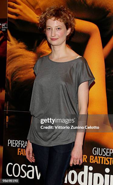 Actress Alba Rohrwacher attends 'Cosa Voglio Di Piu' photocall held at Cinema Anteo on April 27, 2010 in Milan, Italy.