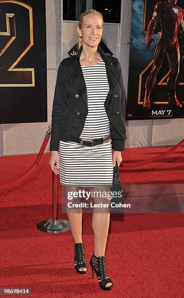 Actress Kelly Lynch arrives at the "Iron Man 2" world premiere held at El Capitan Theatre on April 26, 2010 in Hollywood, California.