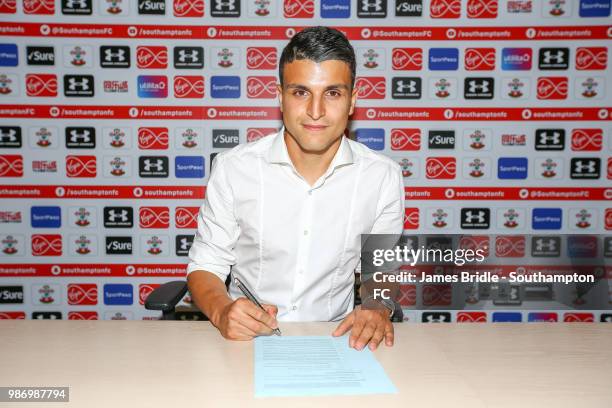 Southampton FC sign Mohamed Elyounoussi pictured on June 28, 2018 pictured at Staplewood Complex in Southampton, England.