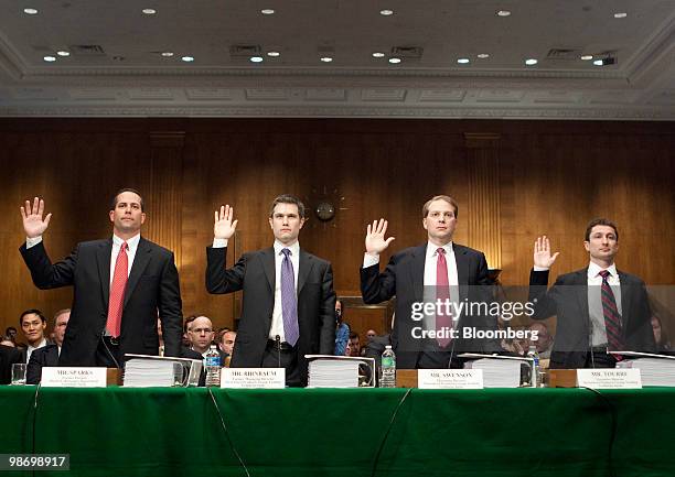 Daniel Sparks, former partner and head of mortgages with Goldman Sachs Group Inc., left to right, Joshua Birnbaum, former managing director of...