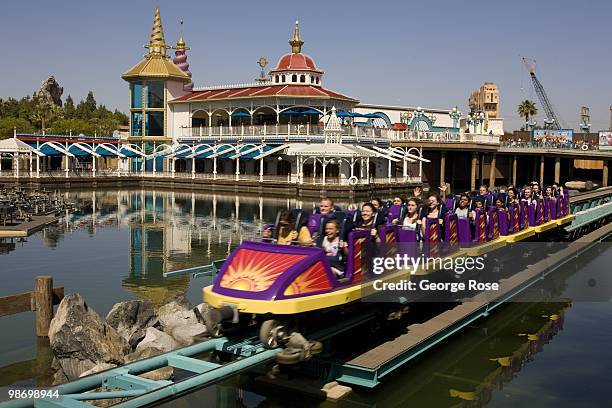 The amusement park at Paradise Pier and "California Screamin'" roller coaster in Disney's California Adventure are viewed in this 2010 Anaheim,...