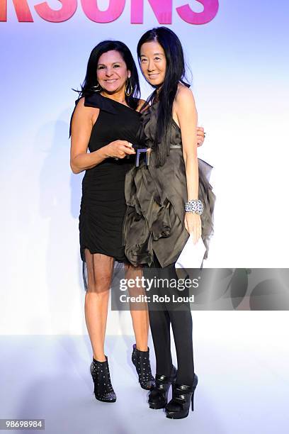 Candy Pratts Price and Vera Wang attend the 2010 Parsons Fashion Benefit at Pier Sixty at Chelsea Piers on April 26, 2010 in New York City.