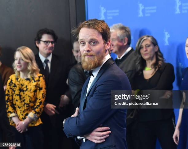 February 2018, Germany, Berlin: Berlinale 2018, photocall, 'Mein Bruder heißt Robert und ist ein Idiot' : Actor Stefan Konarske. Photo: Paul...