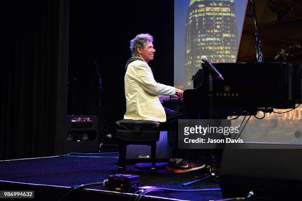 Recording Artist Chick Corea performs on stage during the National Music Council American Eagle Awards Dinner honoring Chick Corea and The Manhattan...