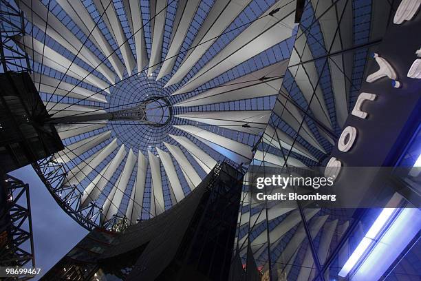 The main hall of the Sony Center building is seen in Berlin, Germany, on Monday, April 26, 2010. South Korea's National Pension Service, the nation's...