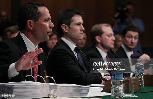 Daniel Sparks , former partner and head of the Mortgages Department at the Goldman Sachs Group, testifies before the Senate Homeland Security and...