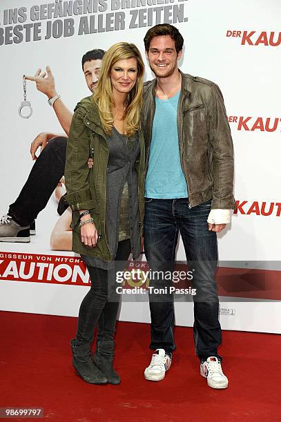 Verena Wriedt and boyfriend Marcus Zierke attend the premiere of 'Der Kautions-Cop' Germany Premiere at Cinemaxx on March 29, 2010 in Berlin, Germany.