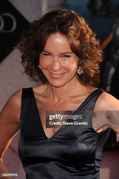 Actress Jennifer Grey arrives at the "Iron Man 2" World Premiere held at the El Capitan Theatre on April 26, 2010 in Hollywood, California.