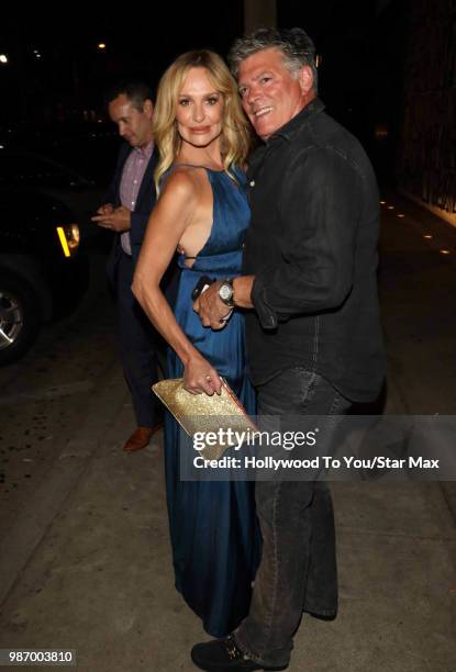 Taylor Armstrong and John H. Bluher are seen on June 28, 2018 in Los Angeles, California.