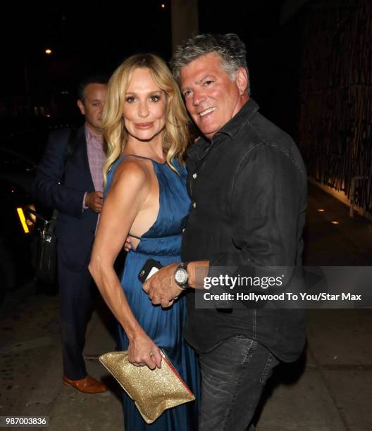 Taylor Armstrong and John H. Bluher are seen on June 28, 2018 in Los Angeles, California.