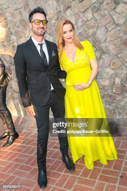 Annie Wersching and Stephen Full are seen on June 28, 2018 in Los Angeles, California.