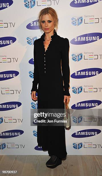 Laura Bailey attends the launch party for Samsung 3D Television at the Saatchi Gallery on April 27, 2010 in London, England.