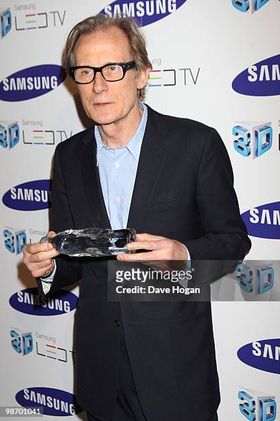 Bill Nighy arrives at the Samsung 3D Television launch party held at The Saatchi Gallery on April 27, 2010 in London, England.