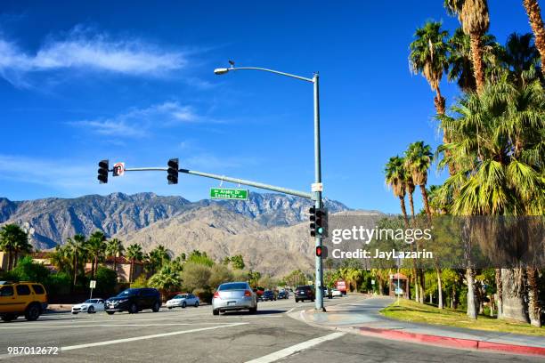 traffic control surveillance camera above busy road, palm springs, southern california, usa - ready set go stock pictures, royalty-free photos & images