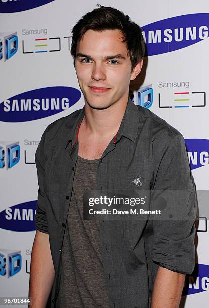 Nicholas Hoult attends the Samsung 3D Television party, at the Saatchi Gallery on April 27, 2010 in London, England.