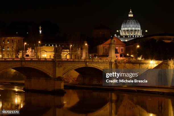 roma, san pietro e ponte vittorio emanuele ii - lazio brescia stock pictures, royalty-free photos & images