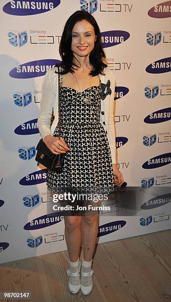 Sophie Ellis Bextor attends the launch party for Samsung 3D Television at the Saatchi Gallery on April 27, 2010 in London, England.