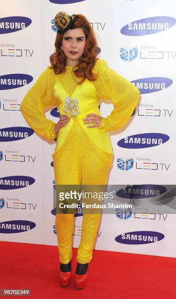 Paloma Faith attends the launch party for Samsung 3D Television at Saatchi Gallery on April 27, 2010 in London, England.