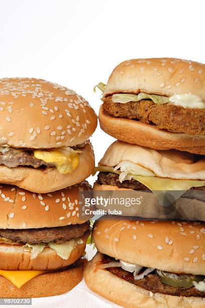 burgers - kipburger stockfoto's en -beelden
