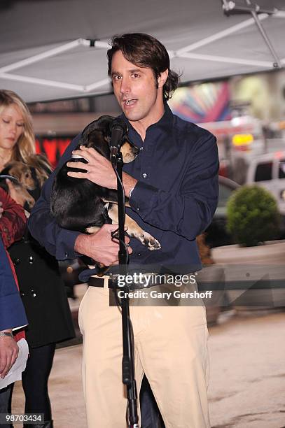 Personality Lorenzo Borghese attends Mya Hosts North Shore Animal League America's Tour For Life at Times Square on April 27, 2010 in New York City.