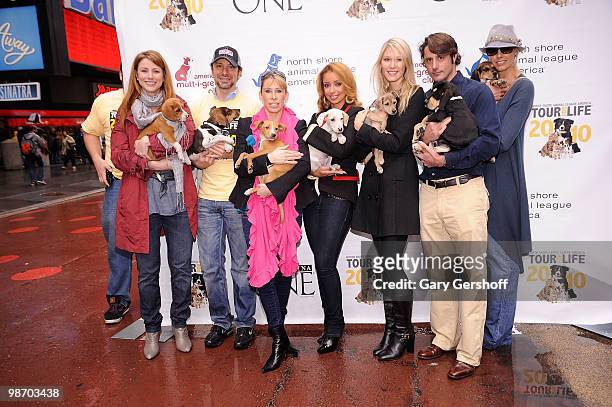Actress Diane Neal, celebrity dog groomer, Jorge Bendersky, celebrity dentist Jennifer Jablow, Tour For Life spokesperson Mya, actress/model Jen...