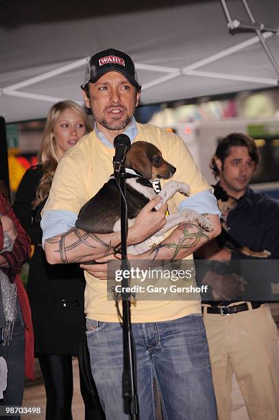 Celebrity dog groomer Jorge Bendersky attends Mya Hosts North Shore Animal League America's Tour For Life at Times Square on April 27, 2010 in New...