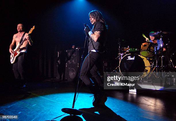 Flea, Anthony Kiedis and Chad Smith of Red Hot Chili Peppers