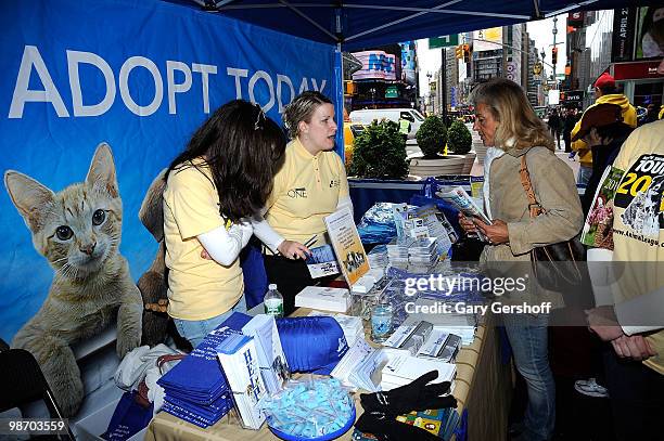 Atmosphere seen at Mya Hosts North Shore Animal League America's Tour For Life at Times Square on April 27, 2010 in New York City.