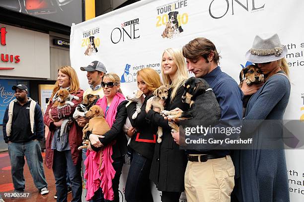 Actress Diane Neal, celebrity dog groomer, Jorge Bendersky, celebrity dentist Jennifer Jablow, Tour For Life spokesperson Mya, actress/model Jen...