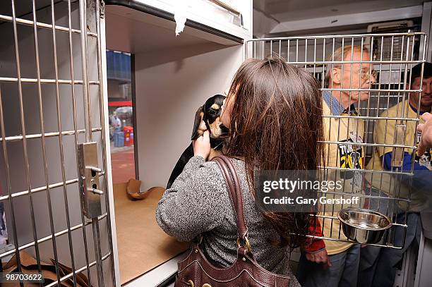 Atmosphere seen at Mya Hosts North Shore Animal League America's Tour For Life at Times Square on April 27, 2010 in New York City.