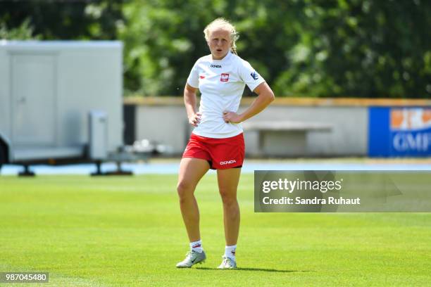 Anna Klichowska of Poland during the Grand Prix Series - Rugby Seven match between Wales and Poland on June 29, 2018 in Marcoussis, France.