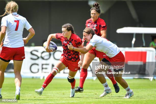 Lucy Parker of Wales during the Grand Prix Series - Rugby Seven match between Wales and Poland on June 29, 2018 in Marcoussis, France.