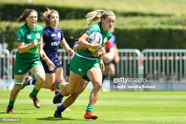 Kathy Baker of Ireland during the Grand Prix Series - Rugby Seven match between Ireland and Scotland on June 29, 2018 in Marcoussis, France.
