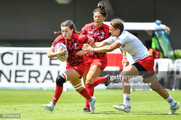 Lucy Parker of Wales during the Grand Prix Series - Rugby Seven match between Wales and Poland on June 29, 2018 in Marcoussis, France.