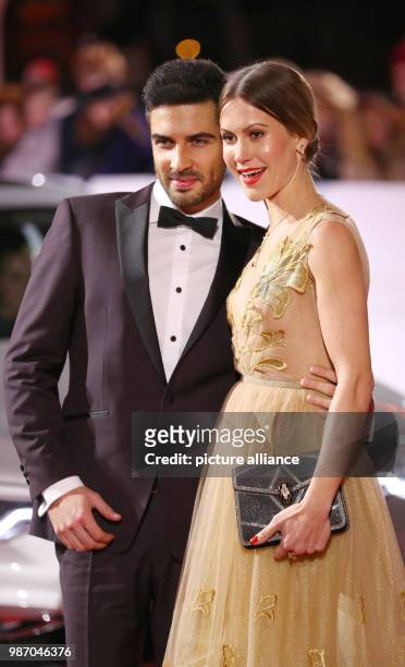 February 2018, Germany, Hamburg, Golden Camera Awards Ceremony: Arrival of the actress Wolke Hegenbarth and her partner Oliver. Photo: Christian...