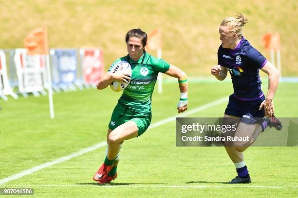 Amee Leigh Crowe of Ireland during the Grand Prix Series - Rugby Seven match between Ireland and Scotland on June 29, 2018 in Marcoussis, France.