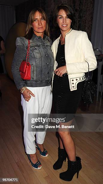 Meg Matthews and Anastasia Webster attend An Evening At Sanderson to celebrate 10 years, at the Sanderson Hotel on April 27, 2010 in London, England.